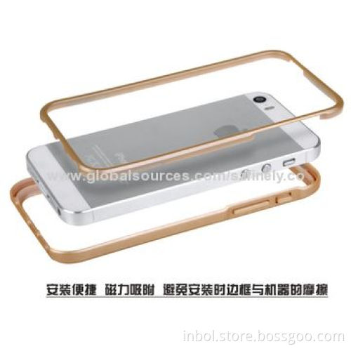 PC Case for iPhone 5/5S, Magnetic Bumper (2-in-1 Design) with Strong Absorption Force